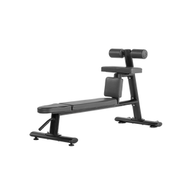 Скамья для скручиваний горизонтальная (ЧЕРНЫЙ) BRONZE GYM H-035, фото 