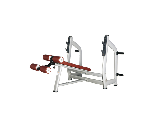 Скамья для жима с отрицательным наклоном (КОРИЧНЕВЫЙ) BRONZE GYM H-024, фото 