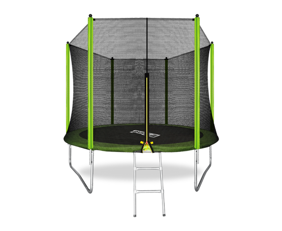 Батут ARLAND 10FT с внешней страховочной сеткой и лестницей (Light green), фото 